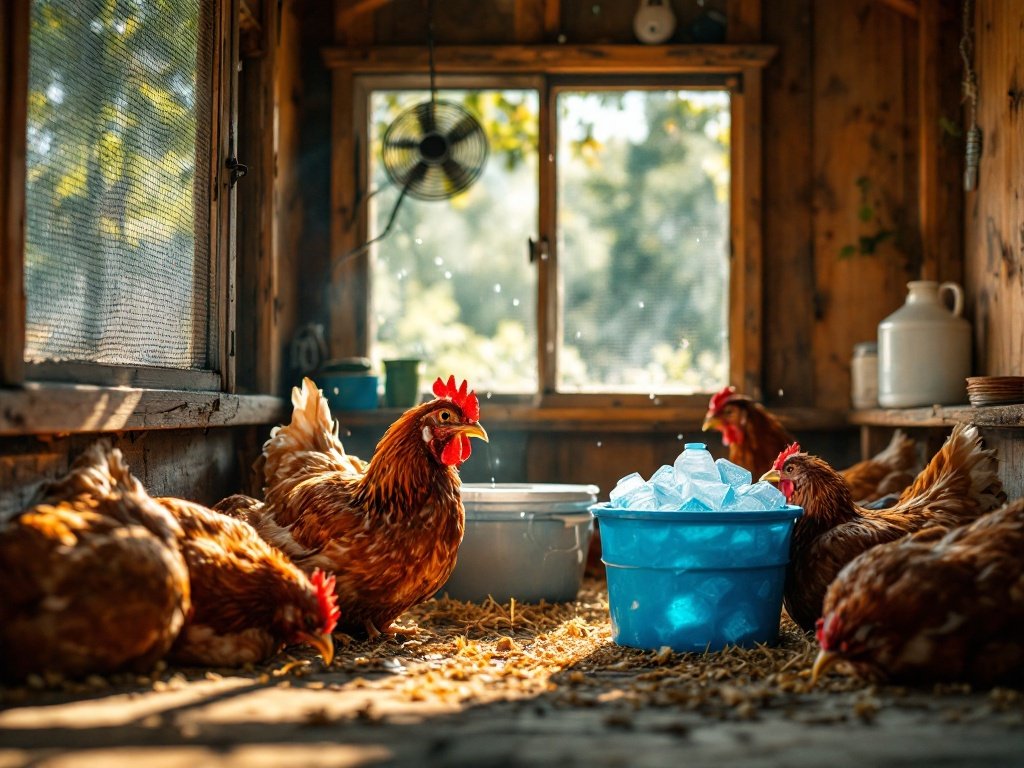keep chickens cool in summer - Illustration 2