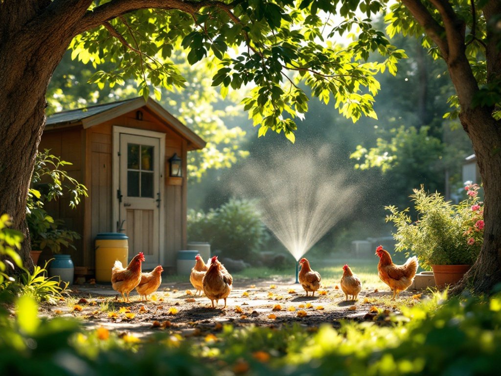 keep chickens cool in summer - Illustration 1