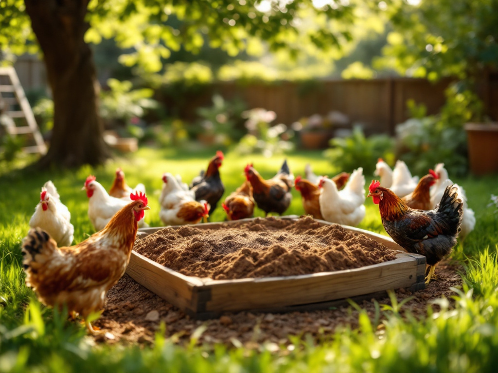 build a dust bath for chickens - Illustration 1