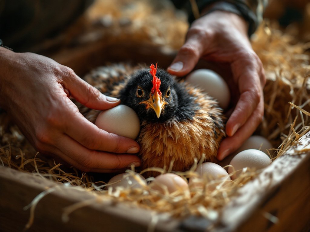 hatch eggs with a broody hen - Illustration 2