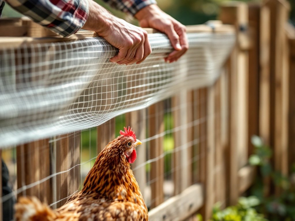 stop chickens flying over fence - Illustration 2