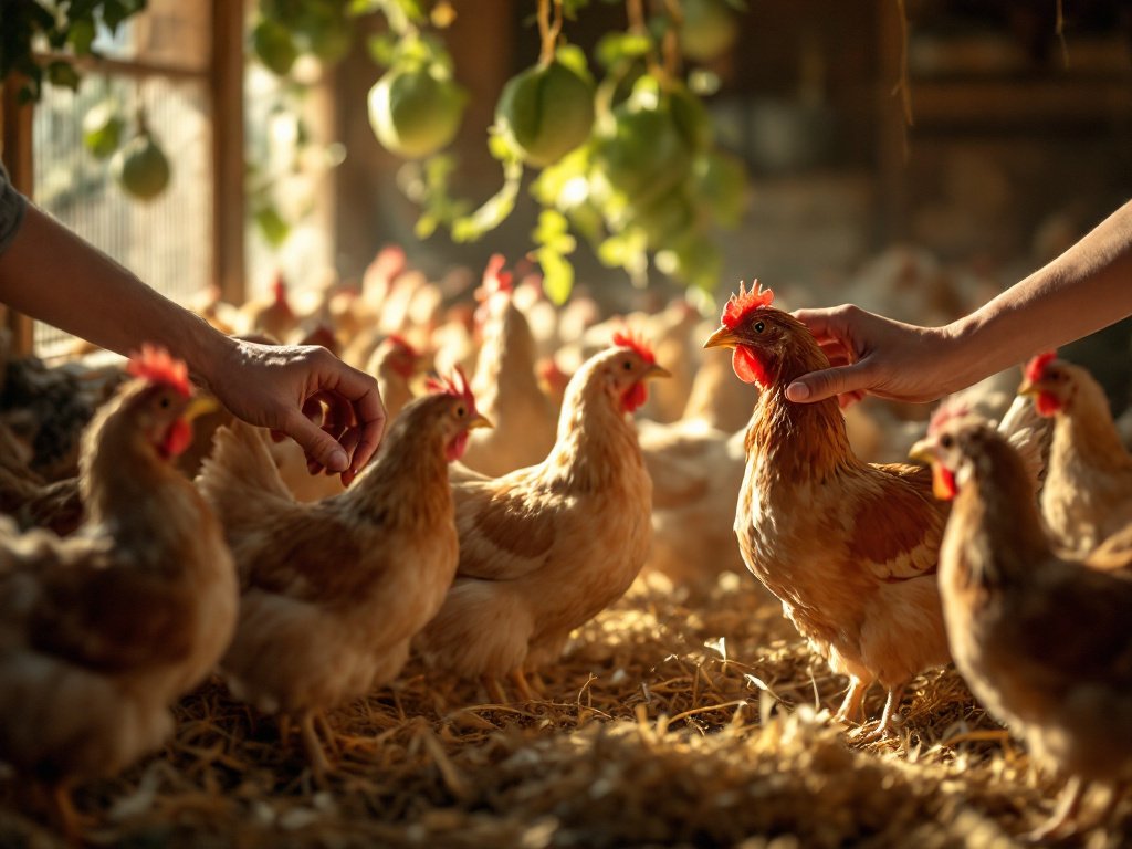 stop chickens pecking each other - Illustration 2