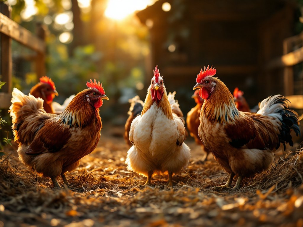 stop chickens pecking each other - Illustration 1