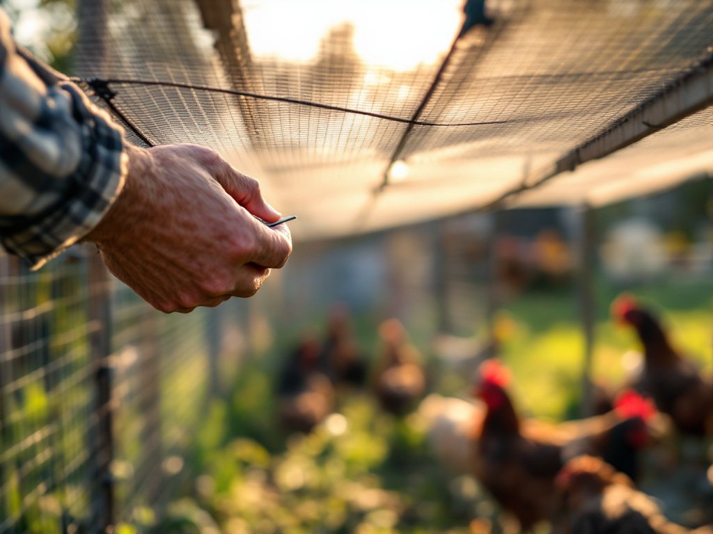 overhead netting for chicken run - Illustration 2