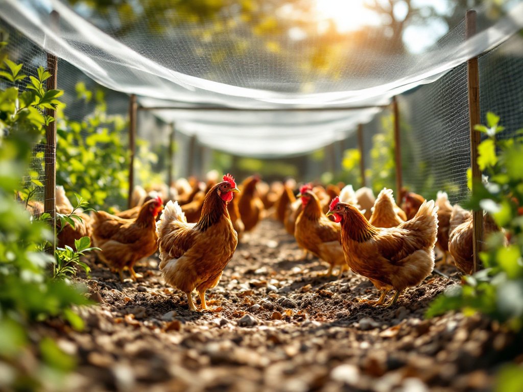 overhead netting for chicken run - Illustration 3