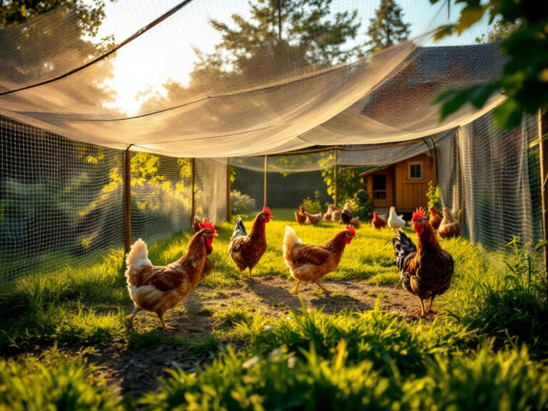 overhead netting for chicken run