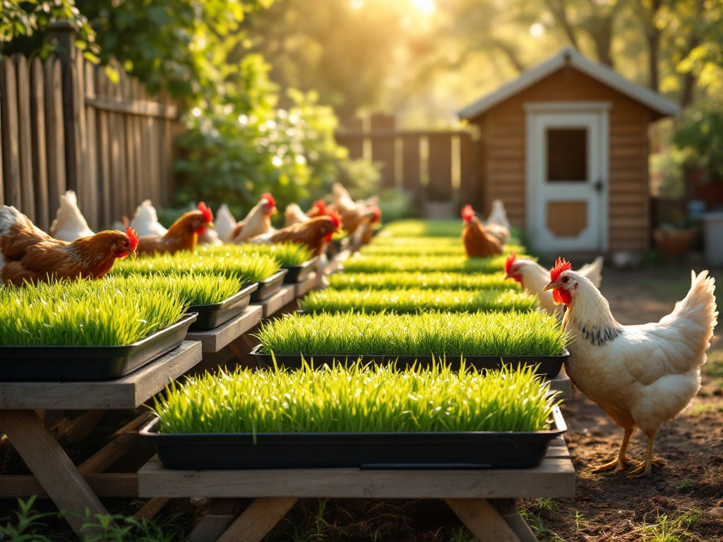 grow fodder for chickens - Illustration 1