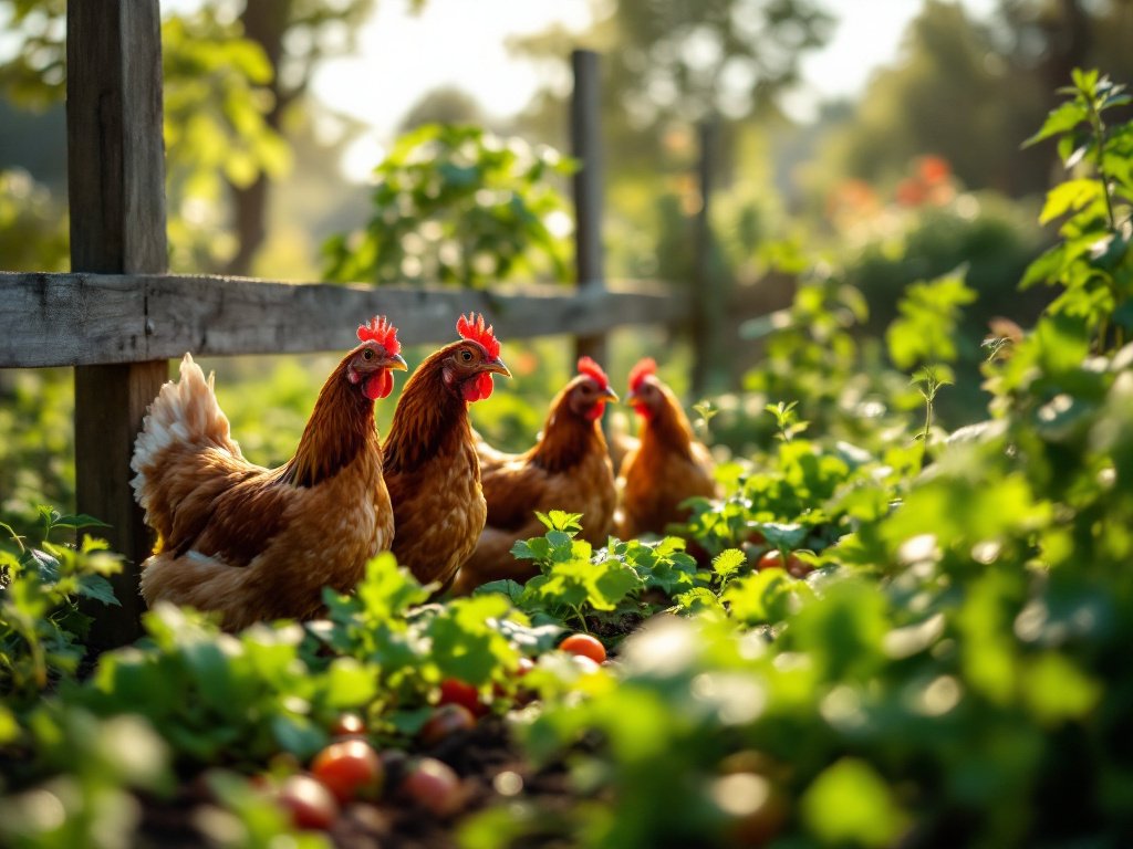 keep chickens out of the garden - Illustration 1